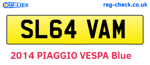 SL64VAM are the vehicle registration plates.