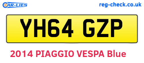 YH64GZP are the vehicle registration plates.