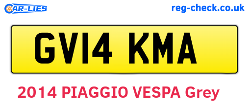 GV14KMA are the vehicle registration plates.