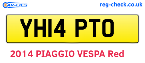 YH14PTO are the vehicle registration plates.