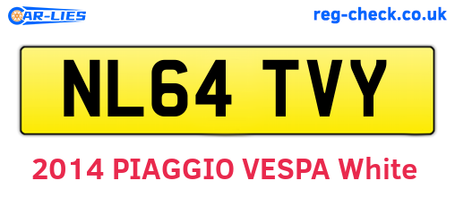 NL64TVY are the vehicle registration plates.