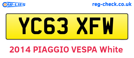 YC63XFW are the vehicle registration plates.