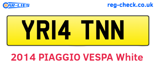 YR14TNN are the vehicle registration plates.