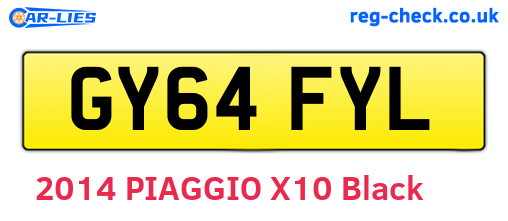GY64FYL are the vehicle registration plates.