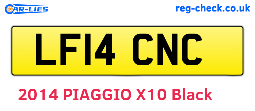 LF14CNC are the vehicle registration plates.