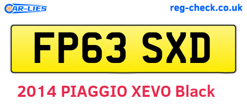 FP63SXD are the vehicle registration plates.
