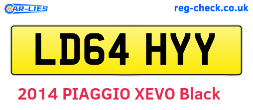 LD64HYY are the vehicle registration plates.