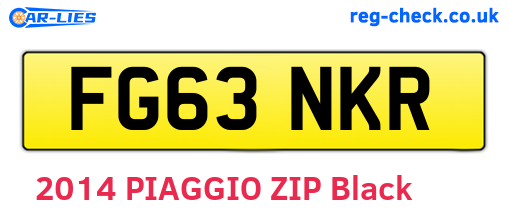 FG63NKR are the vehicle registration plates.
