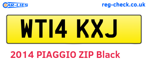 WT14KXJ are the vehicle registration plates.