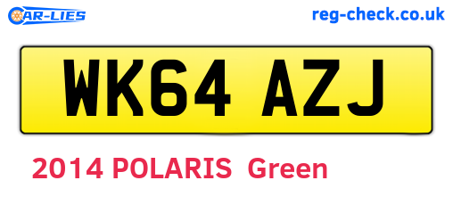 WK64AZJ are the vehicle registration plates.