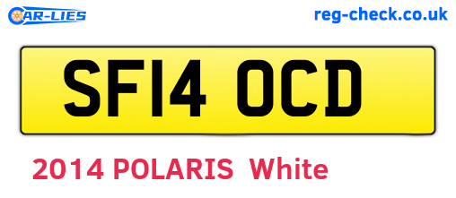 SF14OCD are the vehicle registration plates.