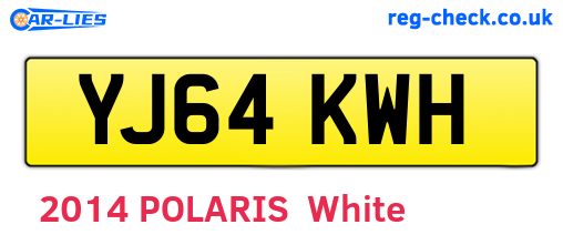 YJ64KWH are the vehicle registration plates.