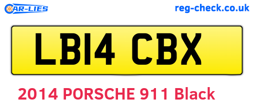 LB14CBX are the vehicle registration plates.