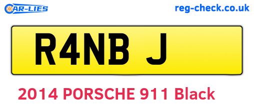 R4NBJ are the vehicle registration plates.
