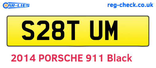S28TUM are the vehicle registration plates.