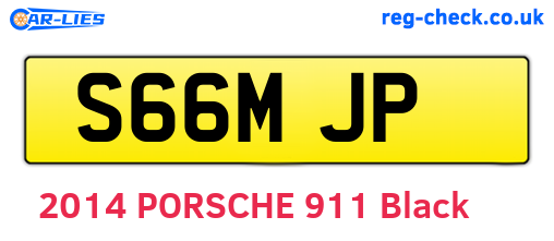 S66MJP are the vehicle registration plates.