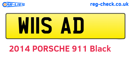 W11SAD are the vehicle registration plates.