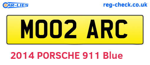 MO02ARC are the vehicle registration plates.
