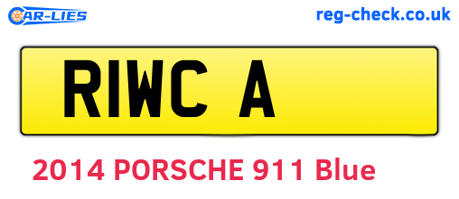 R1WCA are the vehicle registration plates.