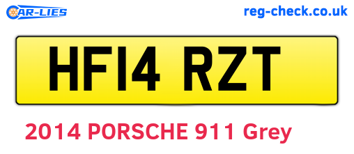 HF14RZT are the vehicle registration plates.