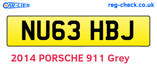 NU63HBJ are the vehicle registration plates.