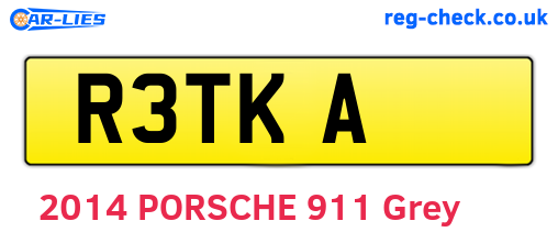 R3TKA are the vehicle registration plates.