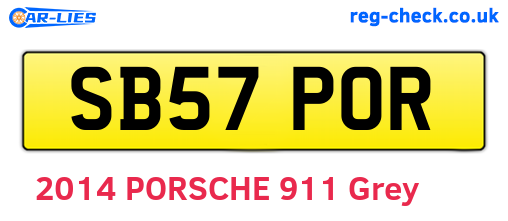 SB57POR are the vehicle registration plates.