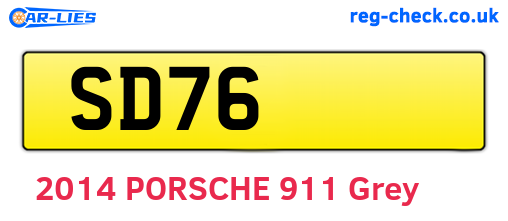 SD76 are the vehicle registration plates.