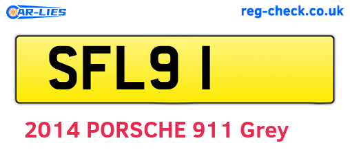 SFL91 are the vehicle registration plates.