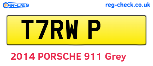 T7RWP are the vehicle registration plates.