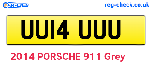 UU14UUU are the vehicle registration plates.