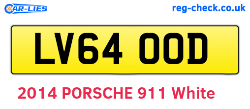 LV64OOD are the vehicle registration plates.
