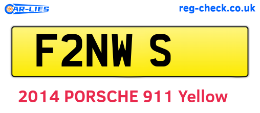 F2NWS are the vehicle registration plates.