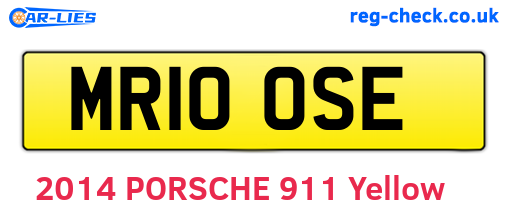 MR10OSE are the vehicle registration plates.