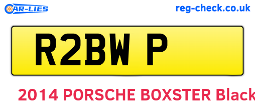 R2BWP are the vehicle registration plates.