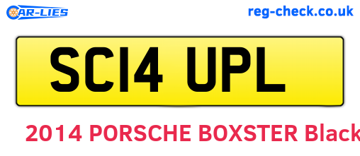 SC14UPL are the vehicle registration plates.