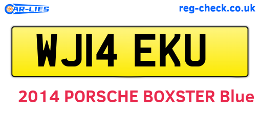 WJ14EKU are the vehicle registration plates.