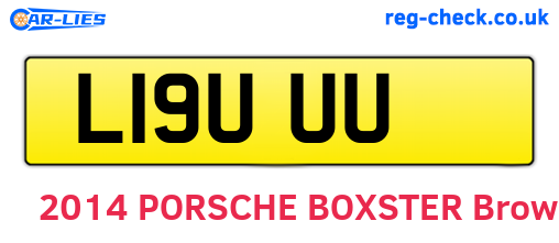 L19UUU are the vehicle registration plates.