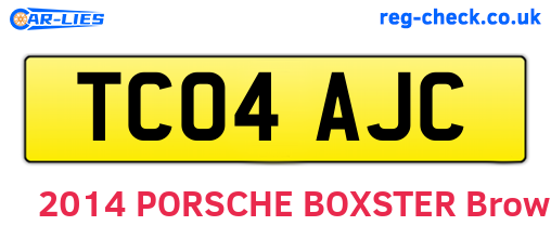TC04AJC are the vehicle registration plates.