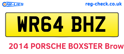 WR64BHZ are the vehicle registration plates.