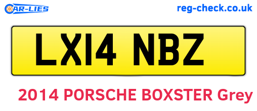 LX14NBZ are the vehicle registration plates.