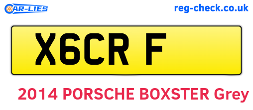 X6CRF are the vehicle registration plates.