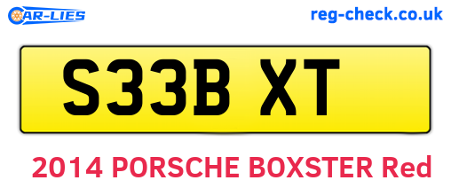 S33BXT are the vehicle registration plates.