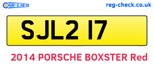SJL217 are the vehicle registration plates.