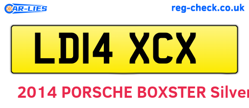 LD14XCX are the vehicle registration plates.