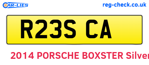 R23SCA are the vehicle registration plates.