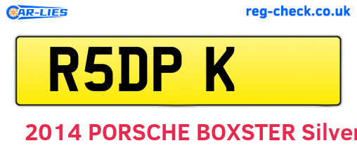 R5DPK are the vehicle registration plates.