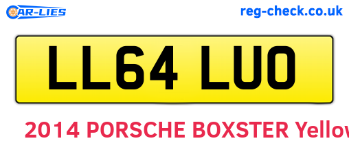 LL64LUO are the vehicle registration plates.