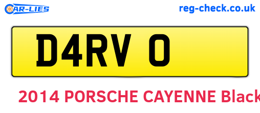D4RVO are the vehicle registration plates.