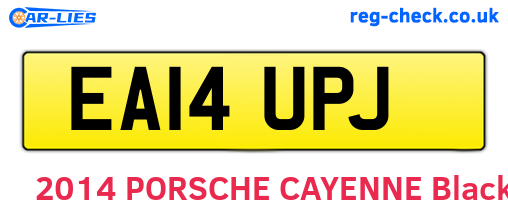 EA14UPJ are the vehicle registration plates.